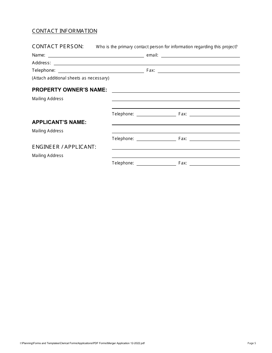 Merger Application - Stanislaus County, California, Page 5