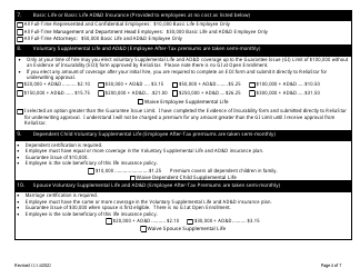 Stanislaus County Benefit Enrollment Form - Stanislaus County, California, Page 4