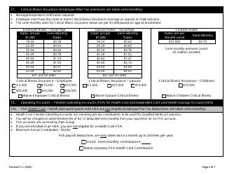 Stanislaus County Benefit Enrollment Form - Stanislaus County, California, Page 5