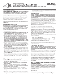 Document preview: Instructions for Form ST-130 Business Purchaser's Report of Sales and Use Tax - New York