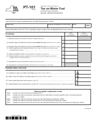 Document preview: Form PT-101 Tax on Motor Fuel (Includes Aviation Gasoline) - New York, 2023