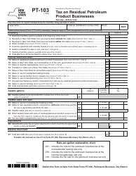 Document preview: Form PT-103 Tax on Residual Petroleum Product Businesses - New York, 2023