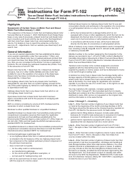 Instructions for Form PT-102 Tax on Diesel Motor Fuel - New York