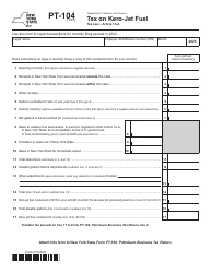 Document preview: Form PT-104 Tax on Kero-Jet Fuel - New York, 2023