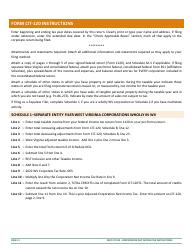 Instructions for Form CIT-120 West Virginia Corporation Net Income Tax Return - West Virginia, Page 11