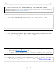 Form MR-27 Request for Endangered Species Consultation - West Virginia, Page 3