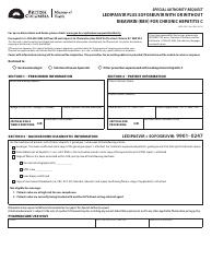 Form HLTH5478 Special Authority Request - Ledipasvir Plus Sofosbuvir With or Without Ribavirin (Rbv) for Chronic Hepatitis C - British Columbia, Canada