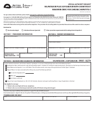 Form HLTH5476 Special Authority Request - Velpatasvir Plus Sofosbuvir With or Without Ribavirin (Rbv) for Chronic Hepatitis C - British Columbia, Canada