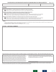 Form HLTH5476 Special Authority Request - Velpatasvir Plus Sofosbuvir With or Without Ribavirin (Rbv) for Chronic Hepatitis C - British Columbia, Canada, Page 2