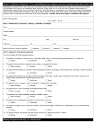 Massage Therapist Form 4B Verification of Experience - New York, Page 2