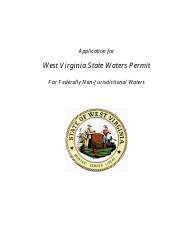 Document preview: Application for West Virginia State Waters Permit for Federally Non-jurisdictional Waters - West Virginia