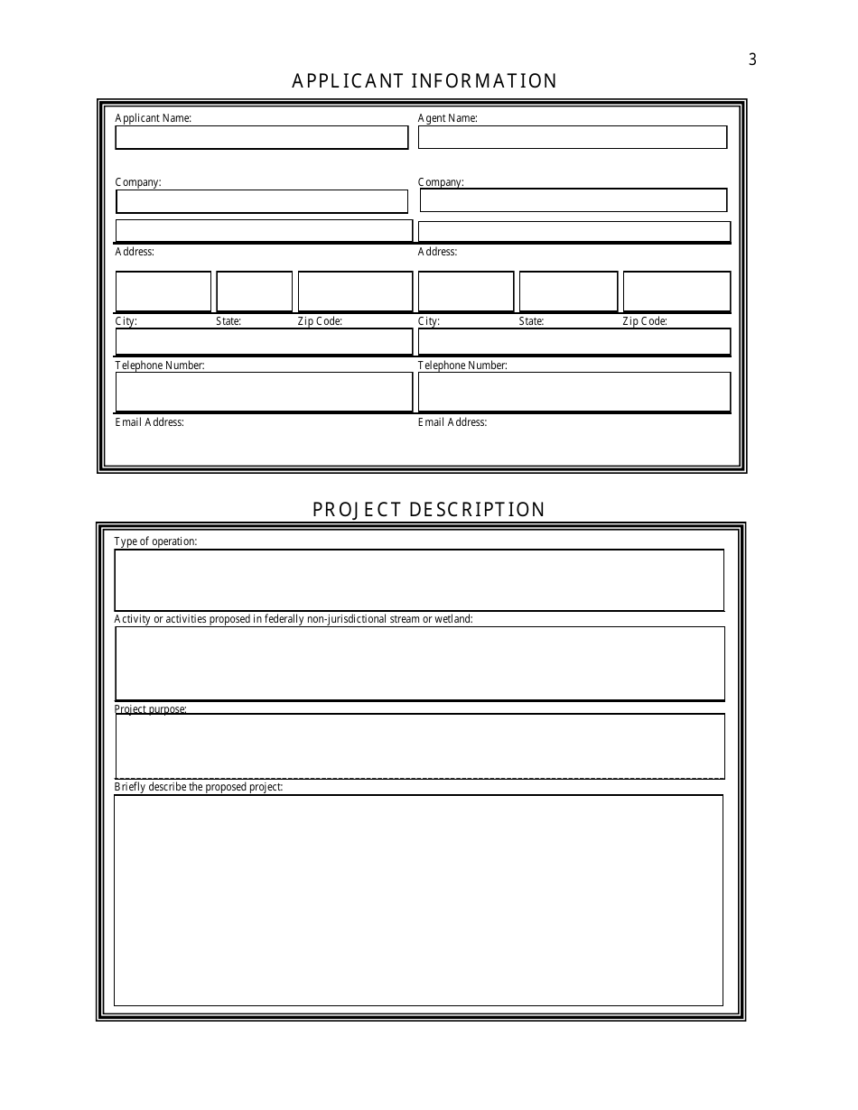 Application for West Virginia State Waters Permit for Federally Non-jurisdictional Waters - West Virginia, Page 3
