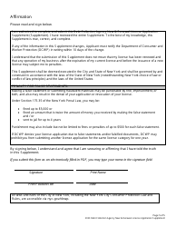 Debt Collection Agency New &amp; Renewal License Application Supplement - New York City, Page 5