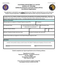 Document preview: Form BOF08-301 California Firearms Licensee Check (Cflc) Enrollment Application - California, 2022