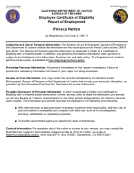 Form BOF117 Certificate of Eligibility Report of Employment - California, Page 2