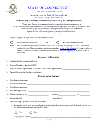 Document preview: Residency Change Request Form - Connecticut