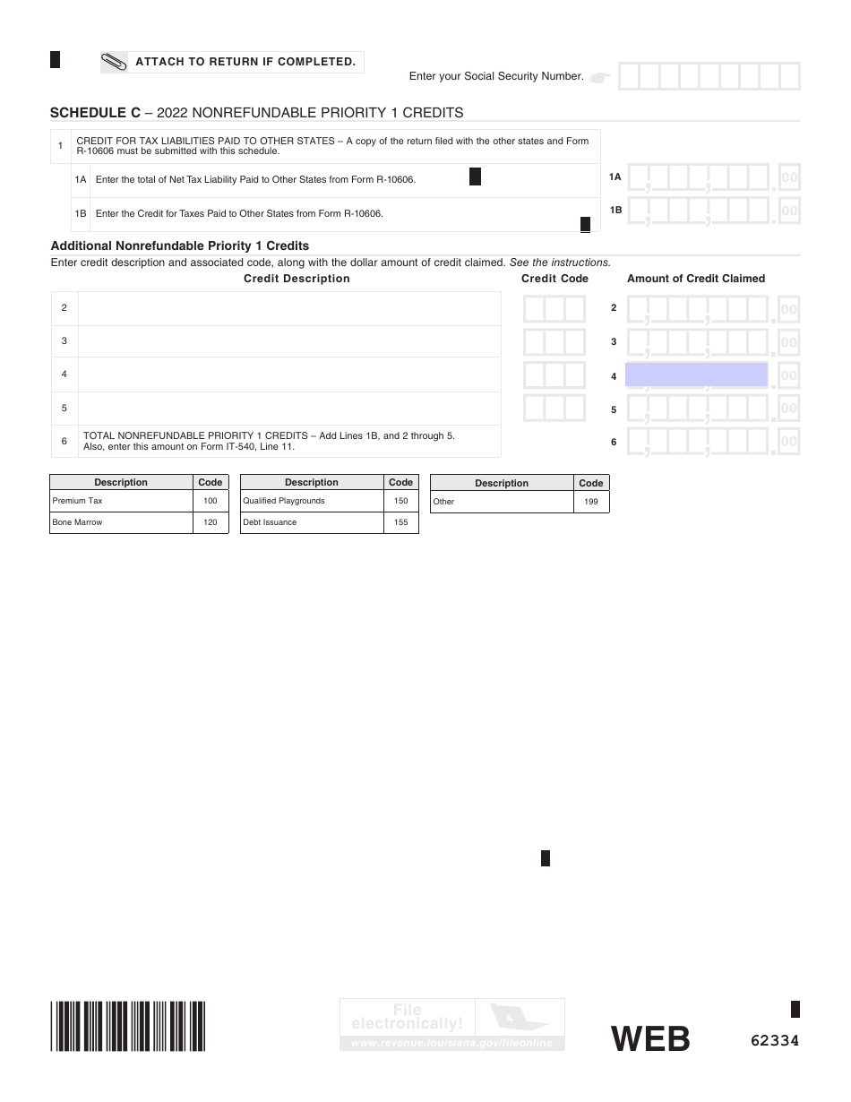Form IT-540 Louisiana Resident Income Tax Return - Louisiana, Page 6
