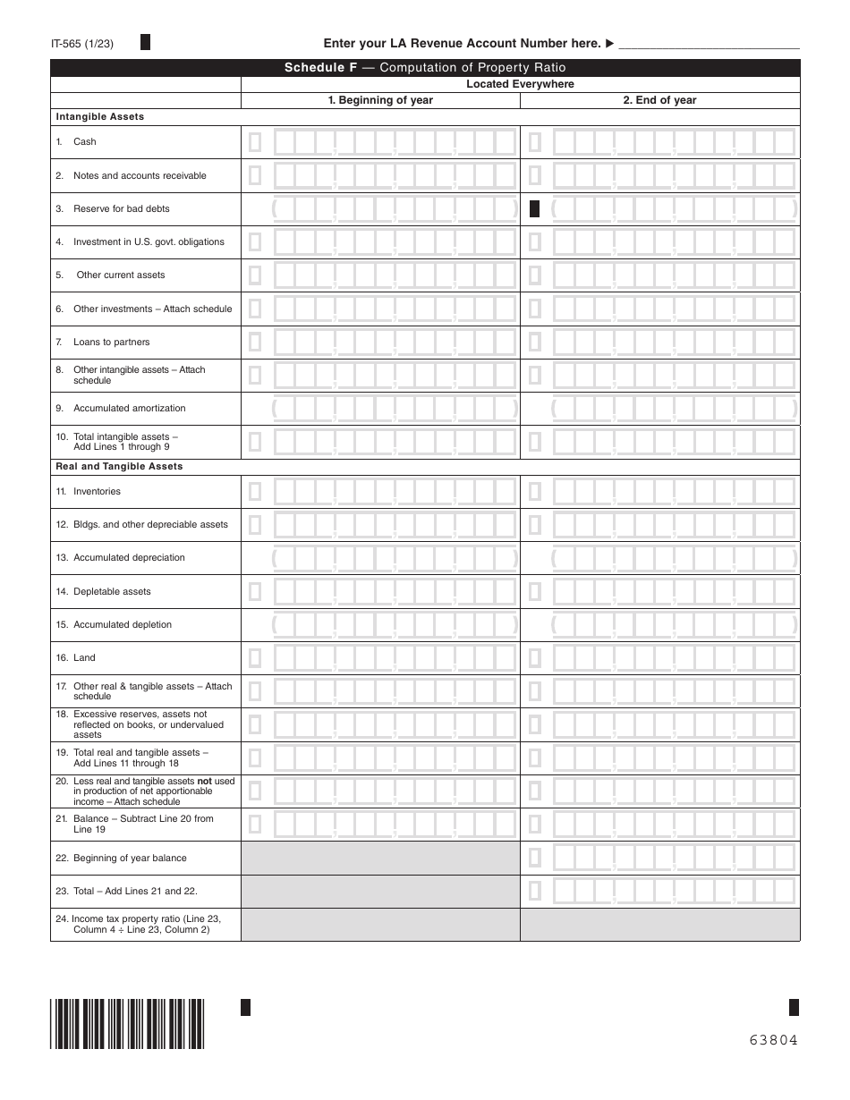Form IT-565 Partnership Return of Income - Louisiana, Page 4