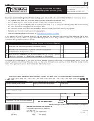 Document preview: Form R-6466V Fiduciary Income Tax Automatic Extension Payment Voucher - Louisiana