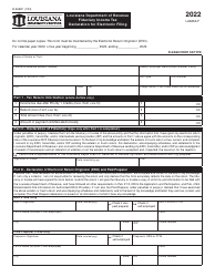 Document preview: Form R-8453F (LA8453-F) Fiduciary Income Tax Declaration for Electronic Filing - Louisiana, 2022