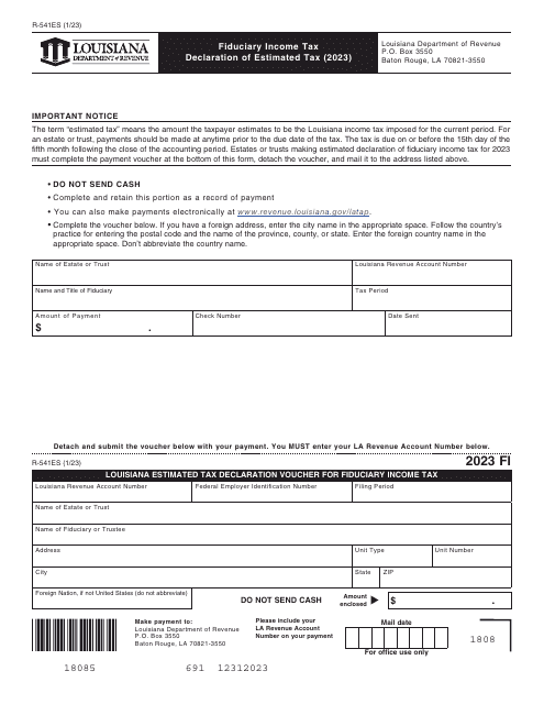 Form R-541ES 2023 Printable Pdf