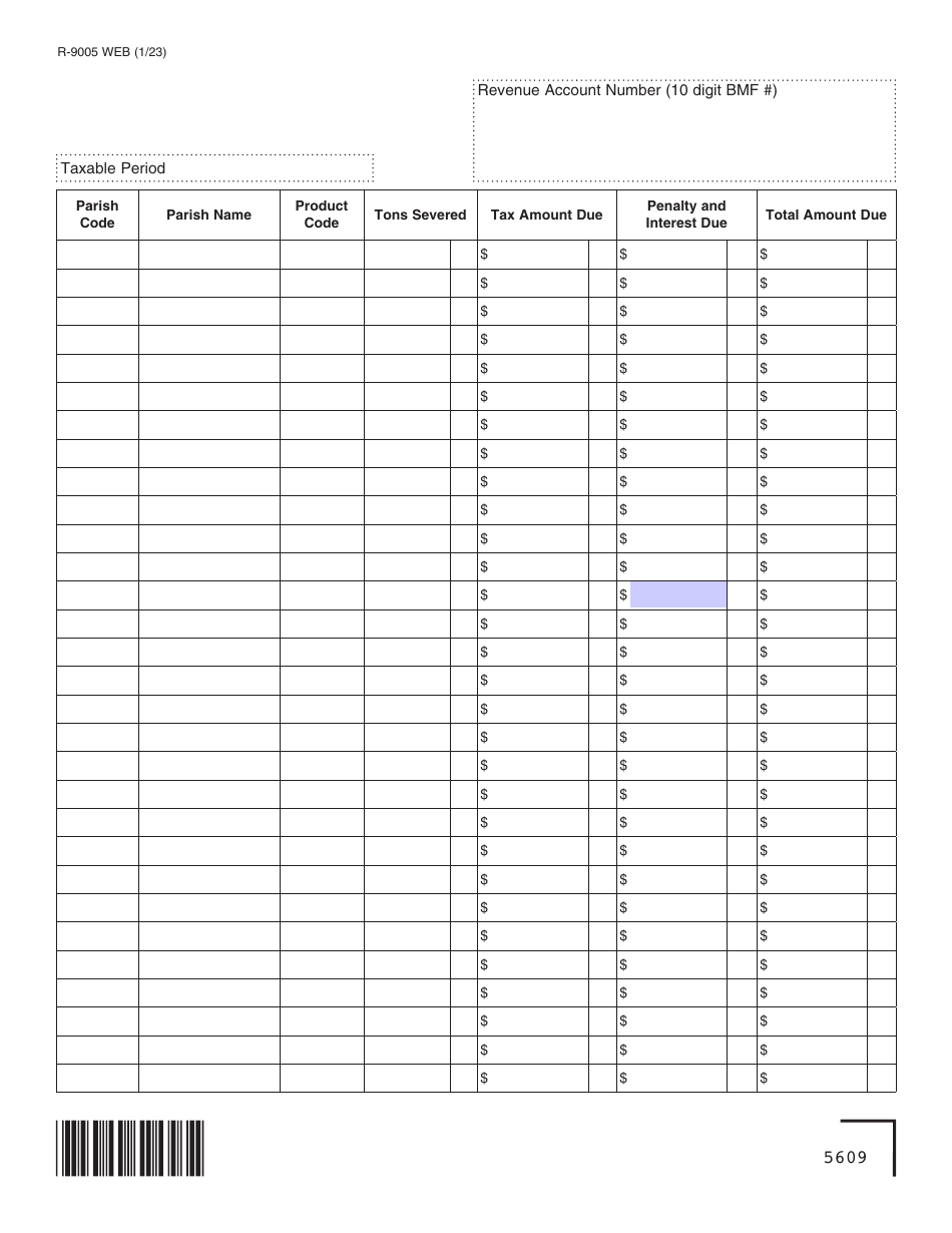 Form R-9005 (T-1S) Timber-Parish Summary Return - Louisiana, Page 2