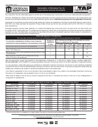Document preview: Instructions for Form CIFT-620ES Louisiana Estimated Tax Declaration Voucher for Corporations - Louisiana