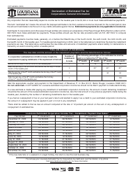 Instructions for Form CIFT-620ES Louisiana Estimated Tax Declaration Voucher for Corporations - Louisiana