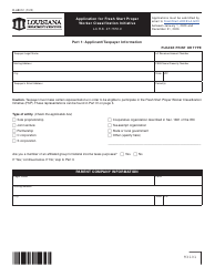 Document preview: Form R-68012 Application for Fresh Start Proper Worker Classification Initiative - Louisiana
