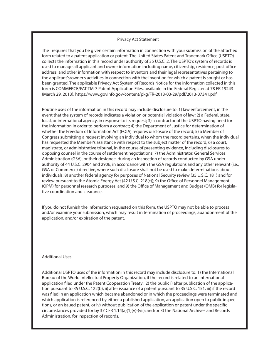 Form PTO / 437-JP Combined Petition to Make Special Under the Expanded Collaborative Search Pilot Program Between the Uspto and Jpo (English / Japanese), Page 9