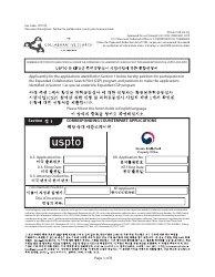 Document preview: Form PTO/437-KR Combined Petition to Make Special Under the Expanded Collaborative Search Pilot Program Between the Uspto and Kipo (English/Korean)