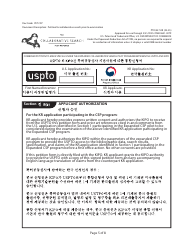 Form PTO/437-KR Combined Petition to Make Special Under the Expanded Collaborative Search Pilot Program Between the Uspto and Kipo (English/Korean), Page 5