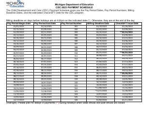 Child Care Time and Attendance Record - Michigan, Page 3