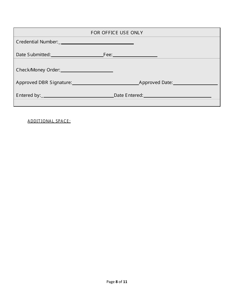 License Application for Non-facility / Vendor Employees - Rhode Island, Page 8