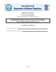 Insured Deposit Taking Financial Institution Call Report - Rhode Island, Page 8