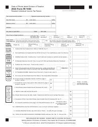 Document preview: Form RI-1040 Resident Individual Income Tax Return - Rhode Island