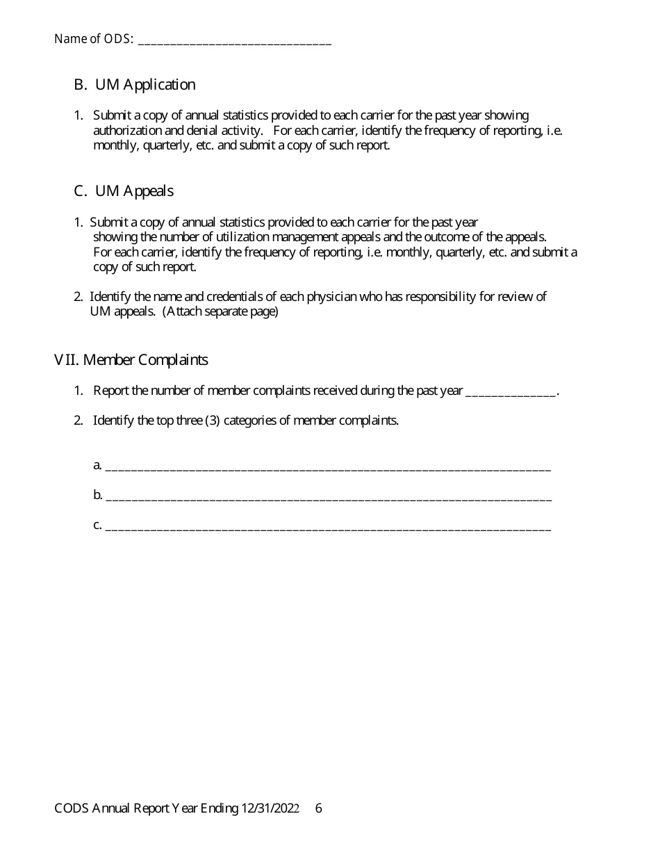 Certified Organized Delivery System (Ods) Annual Report - New Jersey, Page 7