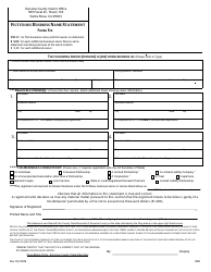 Online Replacement Fictitious Business Name Form - Sonoma County, California