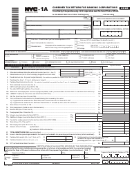 Document preview: Form NYC-1A Combined Tax Return for Banking Corporations - New York City