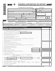 Document preview: Form NYC-2 Business Corporation Tax Return - New York City, 2022