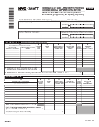 Document preview: Form NYC-3A/ATT Schedule C, D, F, G Attachment to Combined General Corporation Tax Return - New York City, 2022