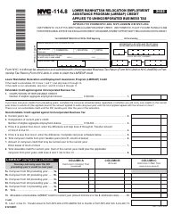 Document preview: Form NYC-114.8 Lower Manhattan Relocation Employment Assistance Program (Lmreap) Credit Applied to Unincorporated Business Tax - New York City, 2022
