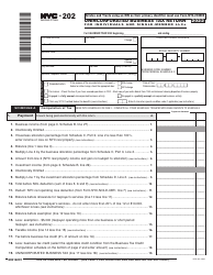 Form NYC-202 Unincorporated Business Tax Return for Individuals and Single-Member Llcs - New York City