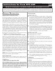 Form NYC-UXP Return of Excise Tax by Utilities for Use by Utilities Other Than Railroads, Bus Companies, and Other Common Carriers - New York City, Page 3