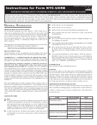 Form NYC-UXRB Return of Excise Tax by Utilities and Limited Fare Omnibus Companies for Use by Railroads, Bus Companies, and Other Common Carriers Other Than Trucking Companies - New York City, Page 3