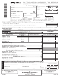 Form NYC-HTX Hotel Room Occupancy Tax Return for Use by Operators and Room Remarketers - New York City