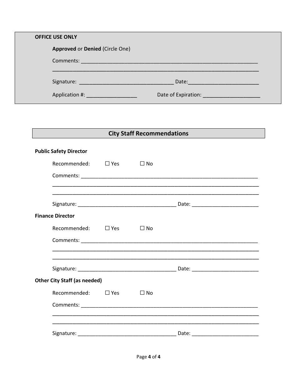 Mobile Food Vending Unit (Mfvu) Permit Application - City of Ionia, Michigan, Page 4