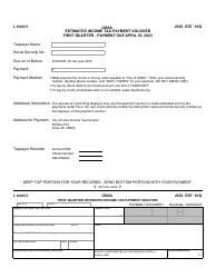 Document preview: Form I-1040ES Estimated Income Tax Payment Vouchers - City of Ionia, Michigan
