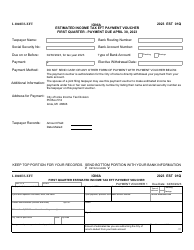 Document preview: Form I-1040ES-EFT Estimated Income Tax Eft Payment Vouchers - City of Ionia, Michigan, 2023