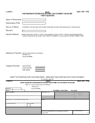Document preview: Form I-1065ES Partnership Estimated Income Tax Payment Vouchers - City of Ionia, Michigan
